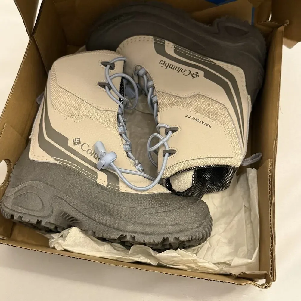 Columbia Youth Bugaboot Plus V Omni-Heat Waterproof Snow Boots Sz 2 Fawn
